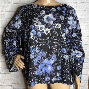 NWT Pearl NYC Lela Rose Wildflower voile blouse